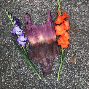 Herbal dyed free people inspired handmade bodysuit